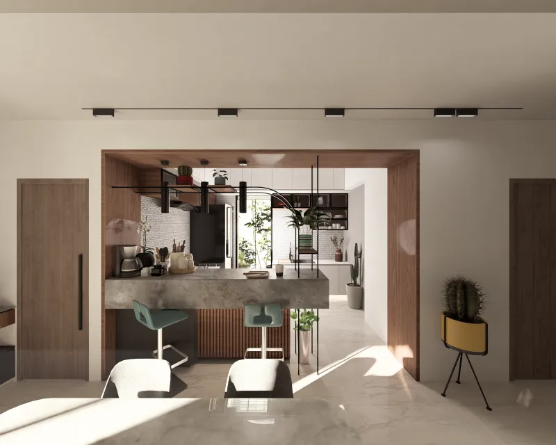 Modern Kitchen and Breakfast Island