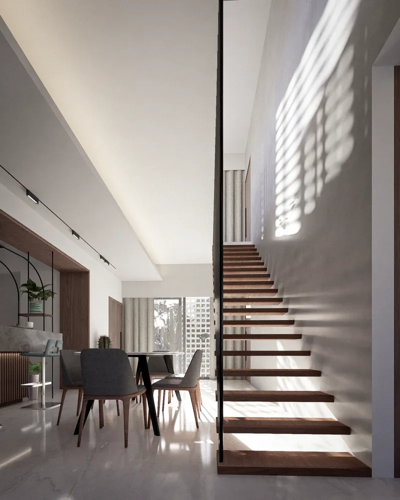 Duplex Internal Stairs & Light