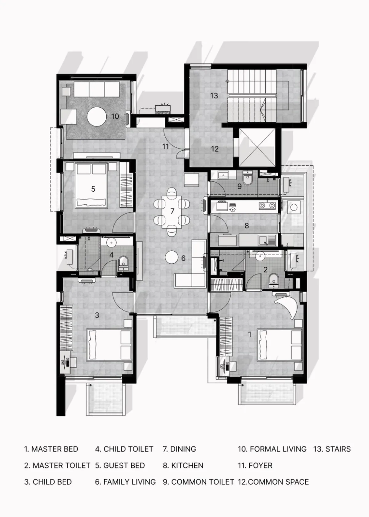 2nd to 4th Floor Plan
