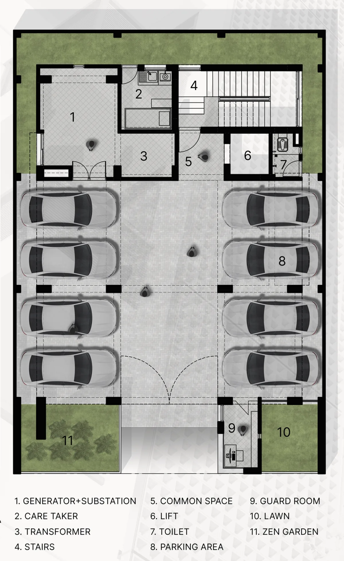 Ground Floor Parking Plan